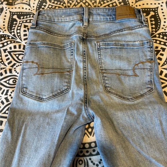 American Eagle Super Stretch Distressed Flare Jeans Size 00XS - Picture 2 of 14